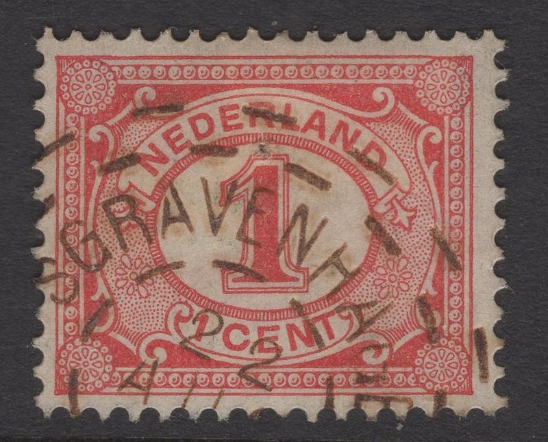 Brandstempel 'sGravenhage op nvph 51
