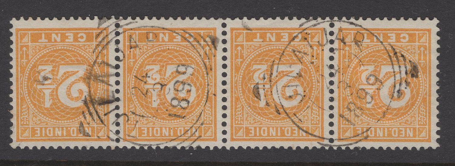 Tjilatjap 2x op nvph 19 in 4-strip