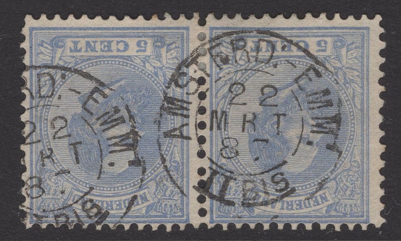 Amsterd:-Emm: IIbis op nvph 19 in paar