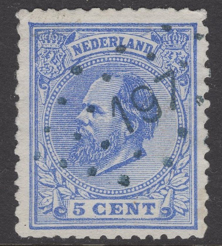 197 (Dongen) in blauw zwart op nvph 19