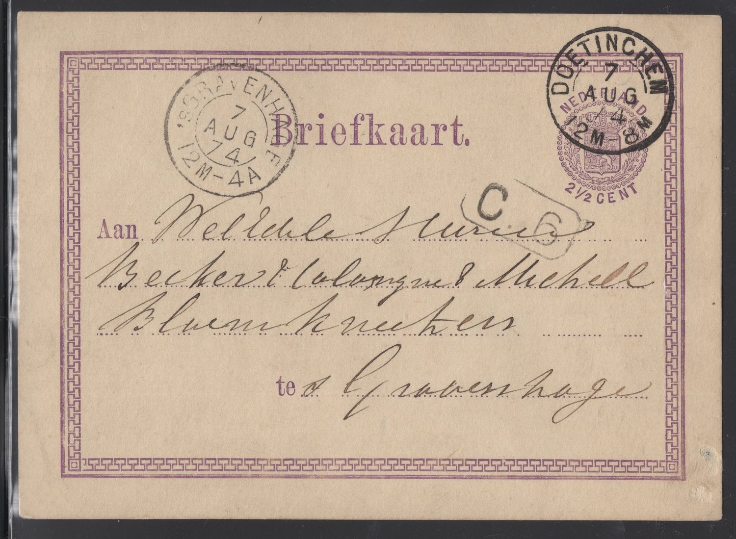 Doetinchem --> 'sGravenhage