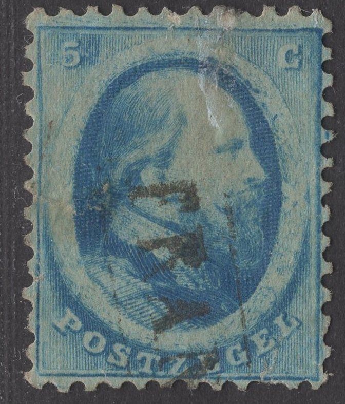 Nvph 4 met weggesleten Kastje frame