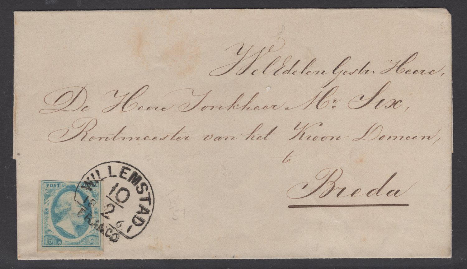 Nvph 1 IV 51 met HRF Willemstad-C type II Nvph 1 IV 51 met HRF Willemstad-C type II