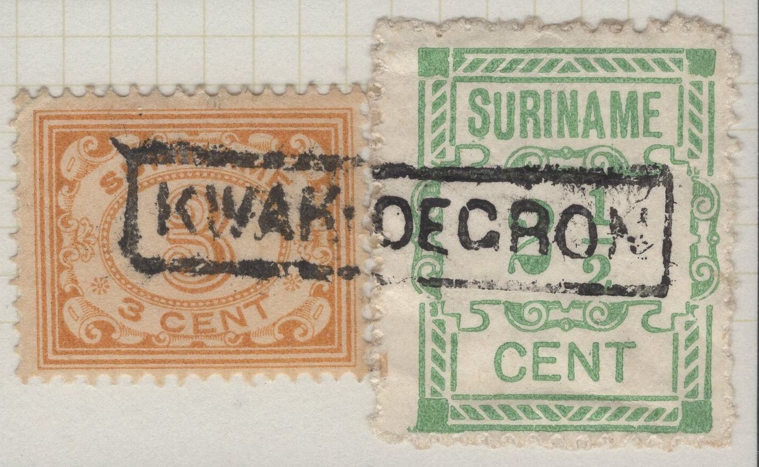 KWAKOEGRON op nvph 66 en 74