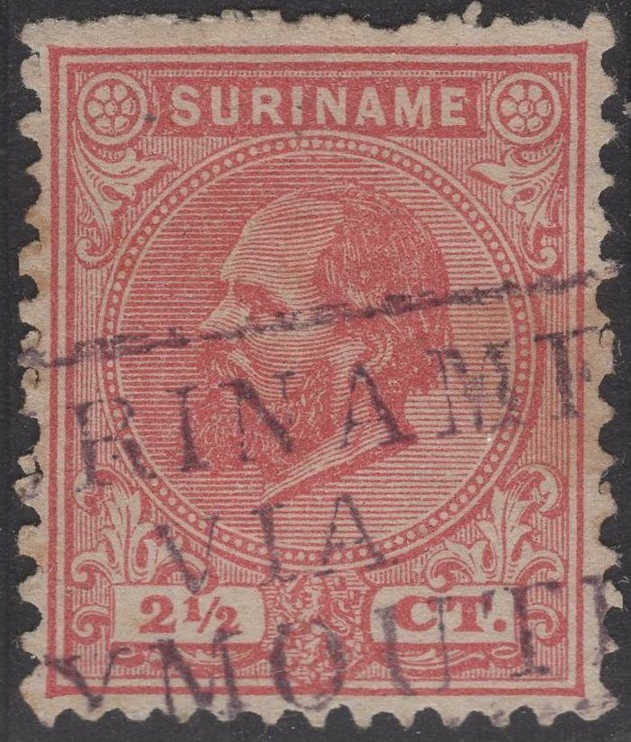 SURINAME VIA PLYMOUTH op nvph 3 SURINAME VIA PLYMOUTH op nvph 3
