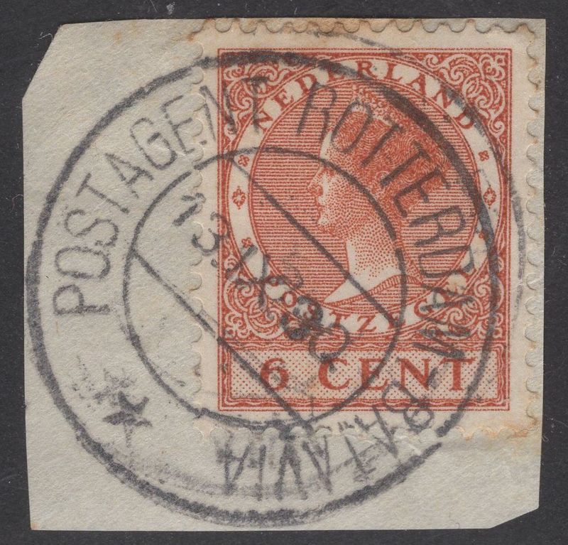 Postagent Rotterdam-Batavia op nvph 178