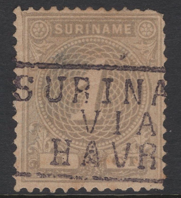 Suriname via Le Havre op nvph 42 Suriname via Le Havre op nvph 42