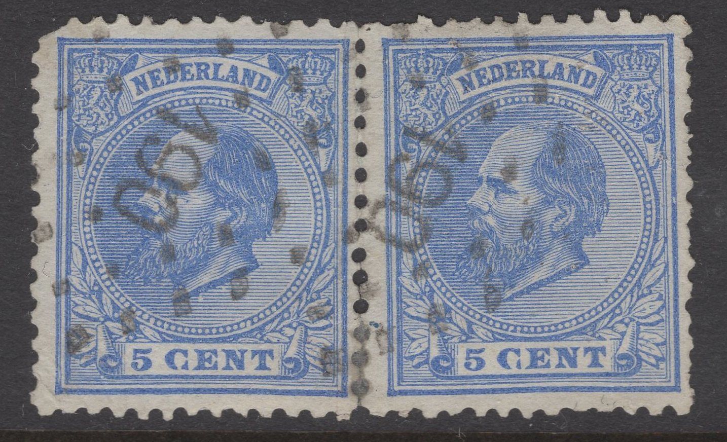 Nvph 19H in paar met pst 190 Nvph 19H in paar met pst 190