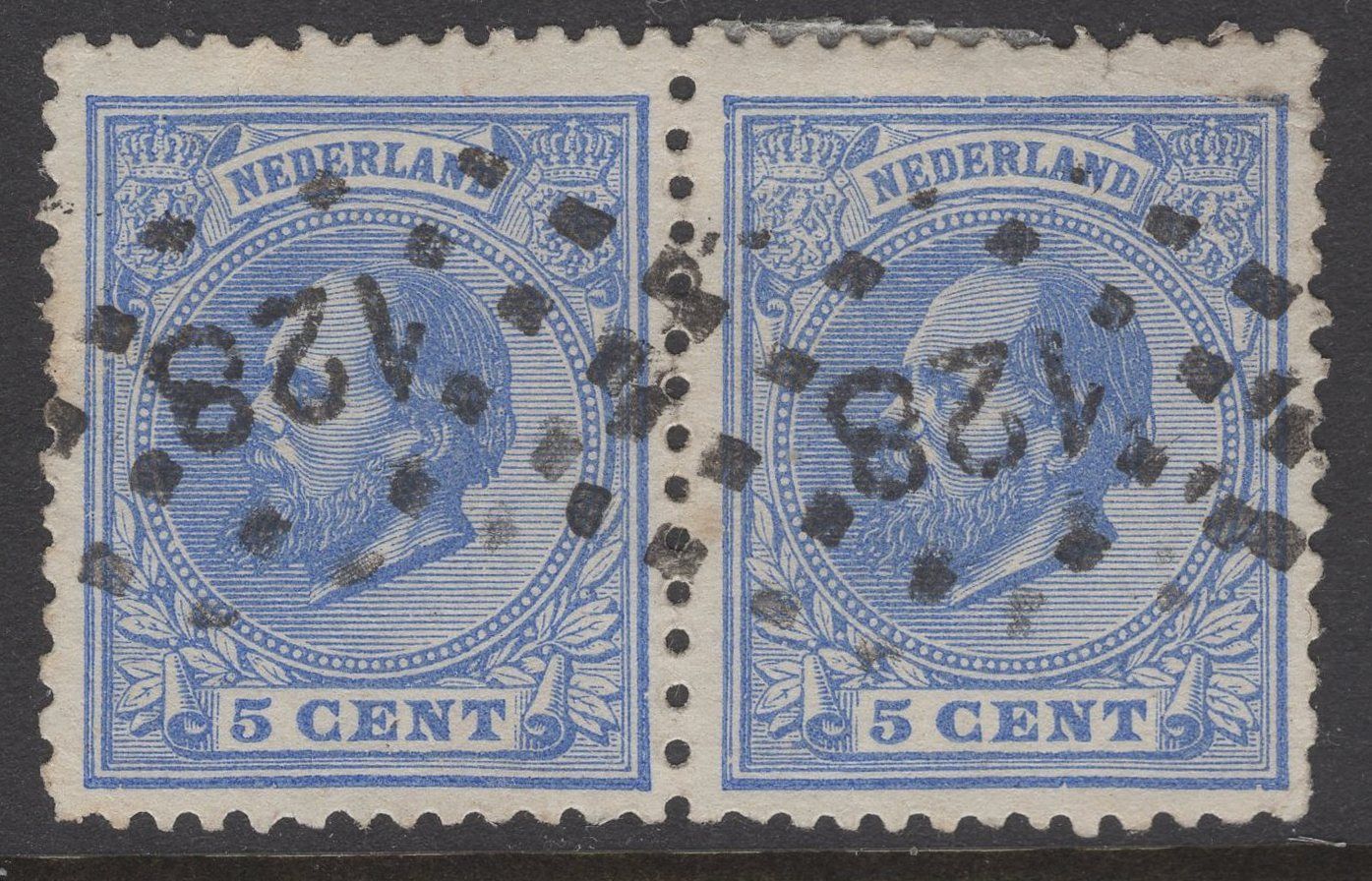 Nvph 19H in paar met pst 128 Nvph 19H in paar met pst 128