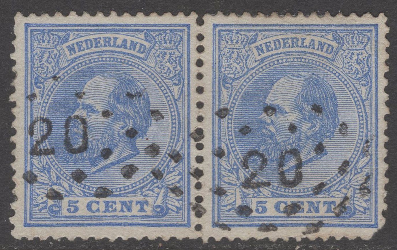 Nvph 19G in paar met pst 20