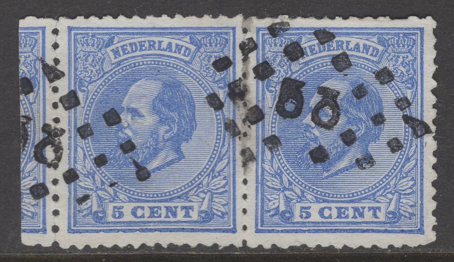Nvph 19D in paar met pst 53