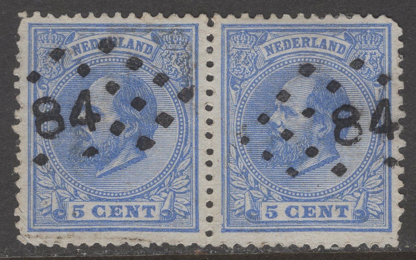 Nvph 19G in paar met pst 84