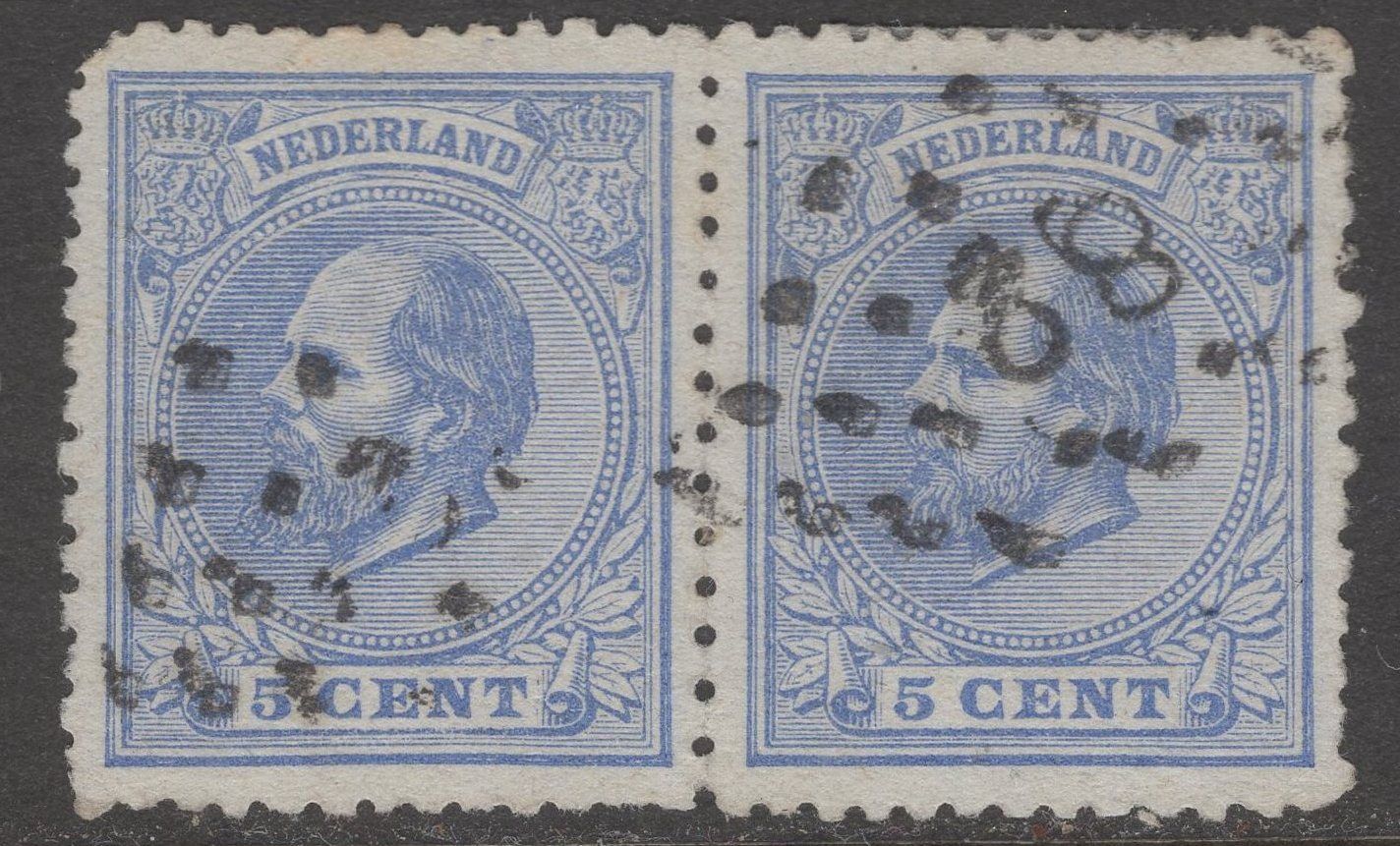 Nvph 19D in paar met pst 82