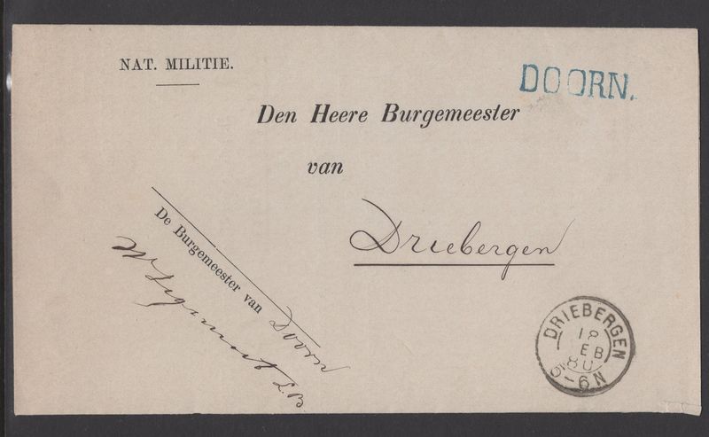 DOORN haltestempel naar Driebergen