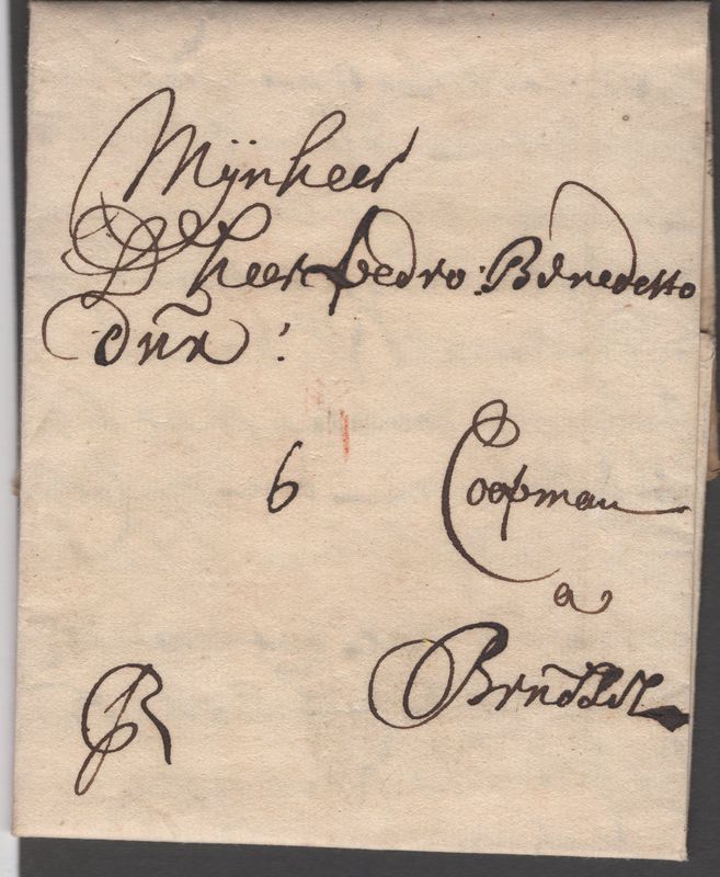 EO brief Amsterdam --> Brussel 13 aug 1706