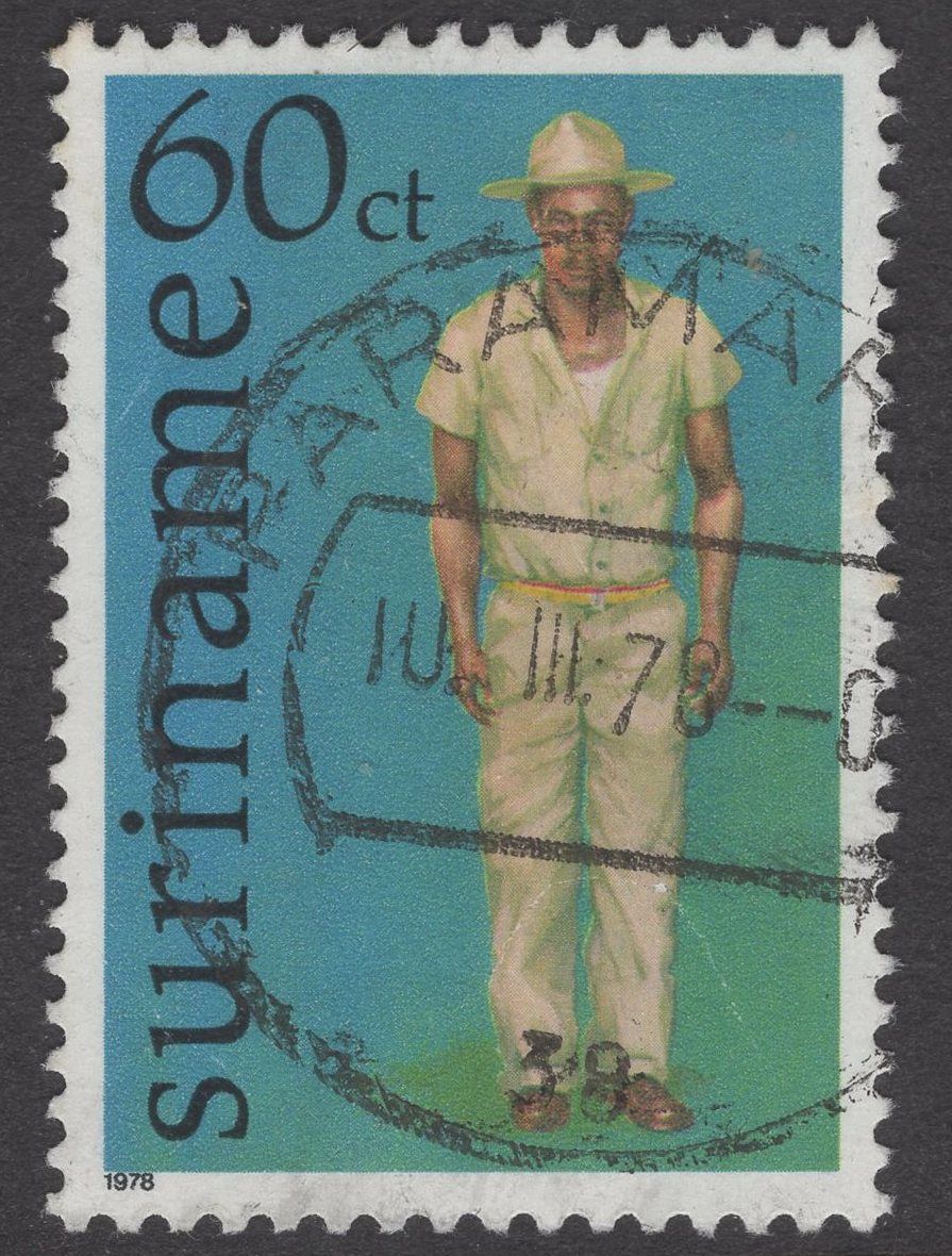 Paramaribo 39 op 60ct blauw