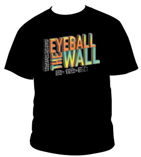 EYEBALL THE WALL OFFICAL RACE TECH T-SHIRT