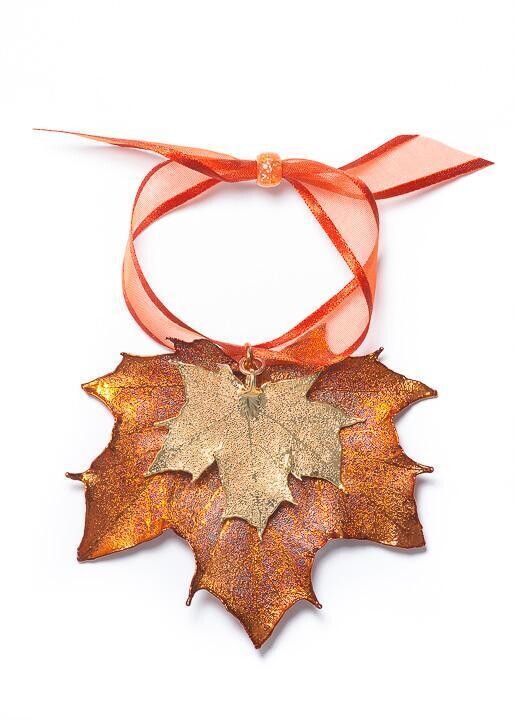 Double Sugar Maple Leaf Ornament
