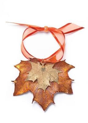 Double Sugar Maple Leaf Ornament