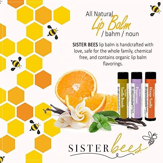 Sister Bees 100% Natural Beeswax Lip Balm
