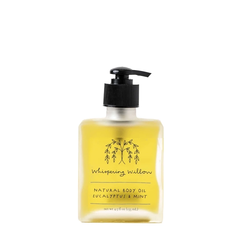 Whispering Willow Body Oil, scents: Eucalyptus &amp; Mint