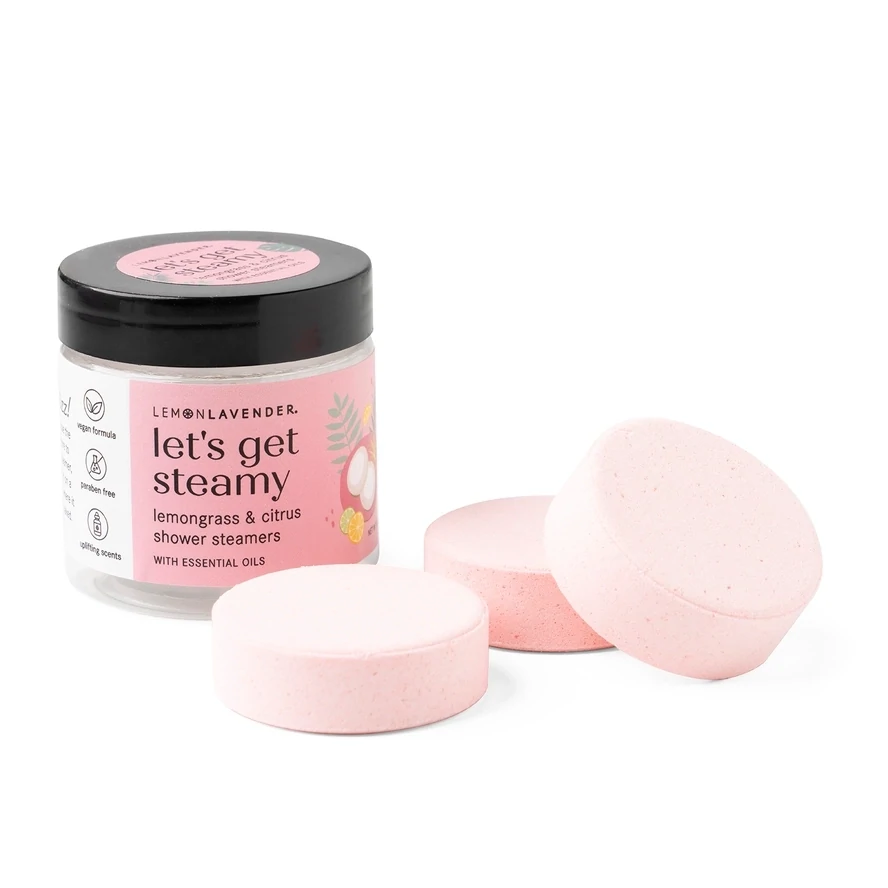 Shower Bombs 3 Pack Let&#39;s Get Steamy, Scents: lemongrass &amp; citrus