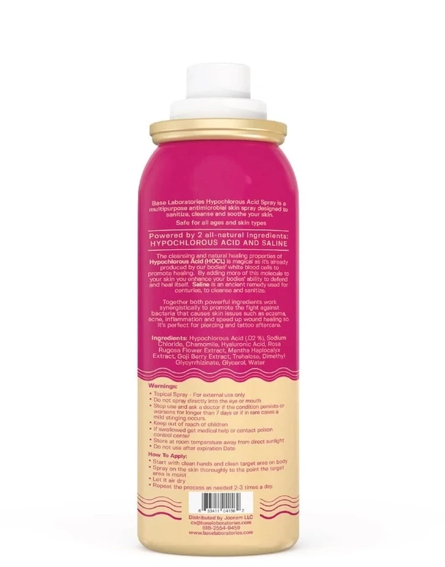 Hypochlorous Acid Skin Repair Spray - Saline Wound Wash 8oz