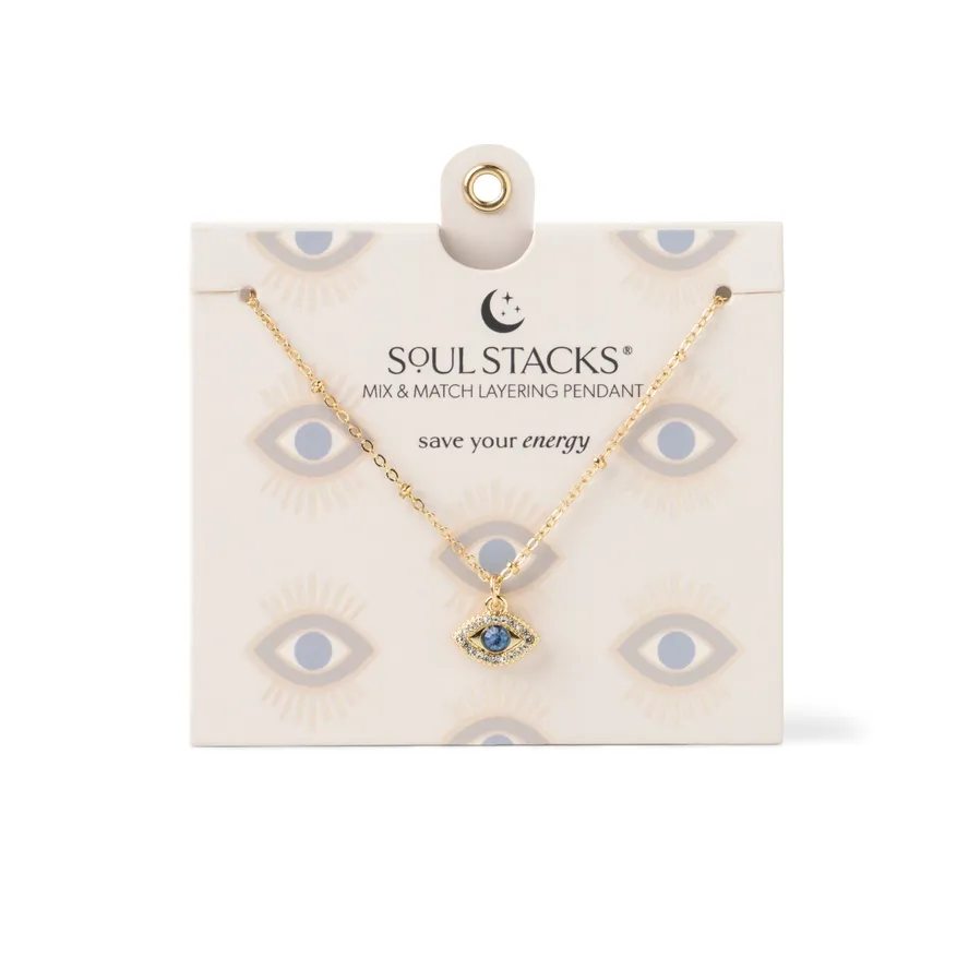Soul Stacks Iconic Mix and Match Layering Pendant, Pendant Options: Evil Eye (save your energy)