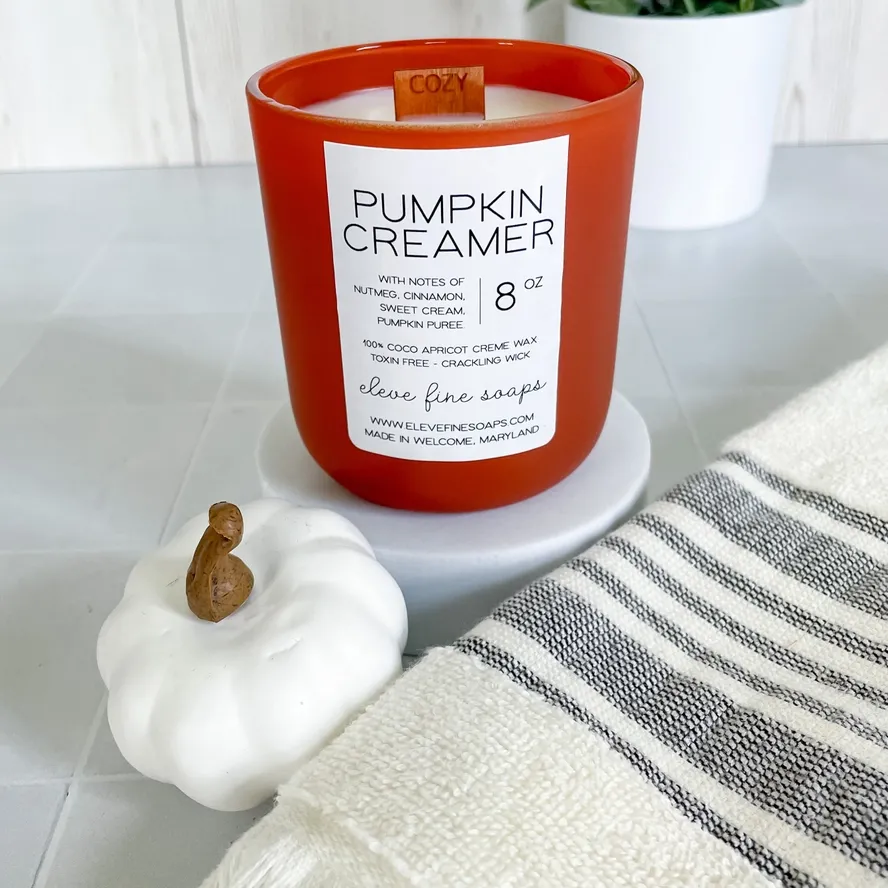 Pumpkin Creamer Wood Wick Candle