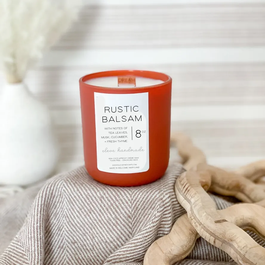 Rustic Balsam Wood Wick Candle