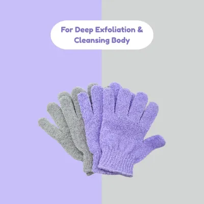 Bath Gloves - Cleansing &amp; Exfoliation - 2 pack