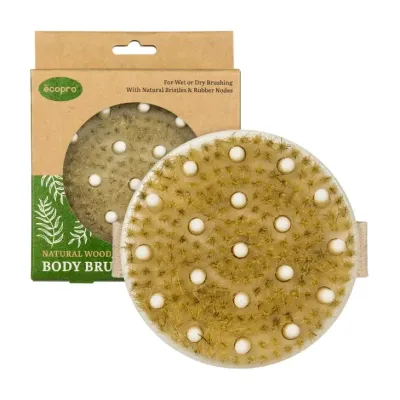 Dry Brush &amp; Massager with Rubber Nodes