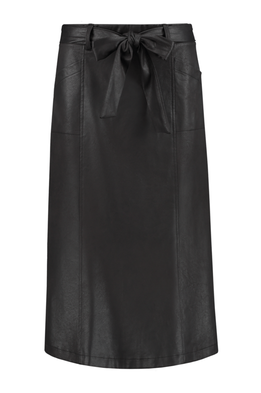 Rok Midi Biker Zwart 7159 Rok Midi Biker Zwart 7159