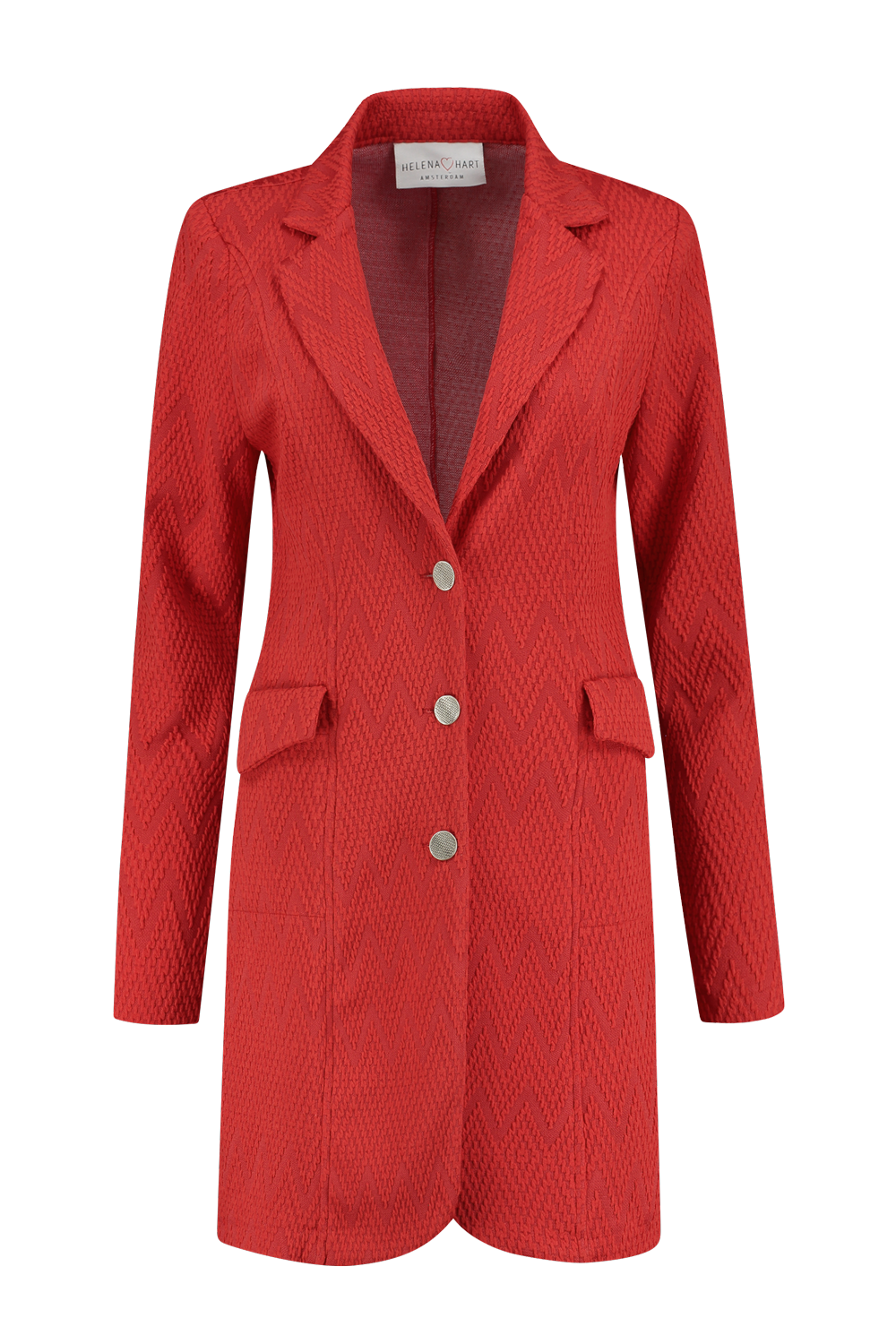 Blazer Noa Lang Zig-Zag Rood 7268