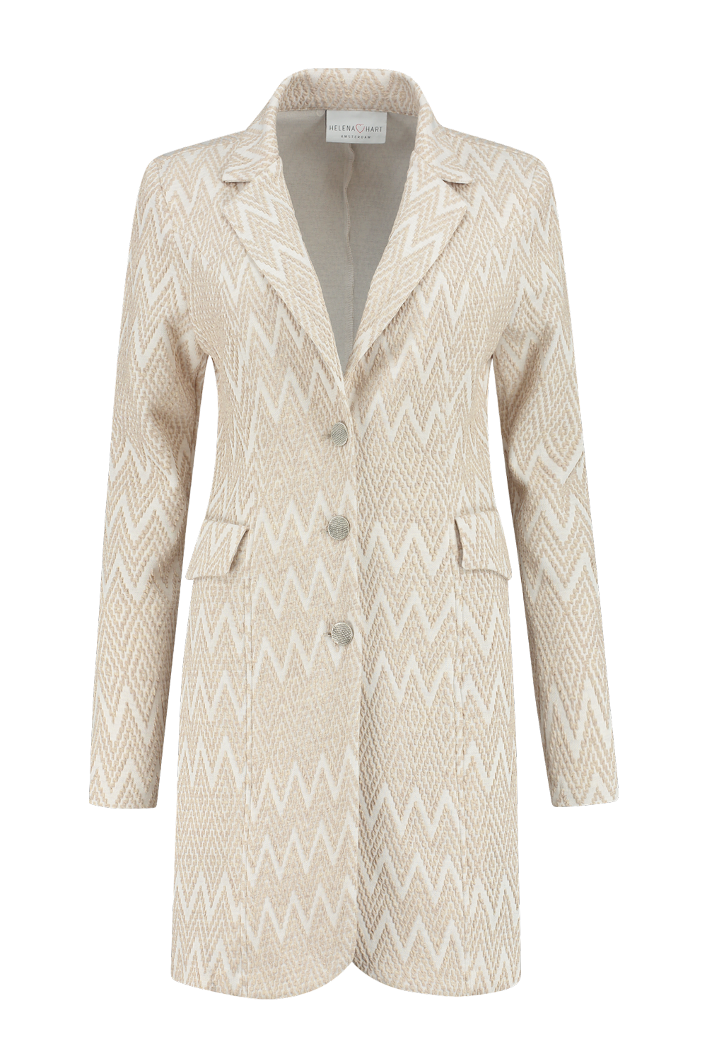 Blazer Noa Lang Zig-Zag Sand 7268