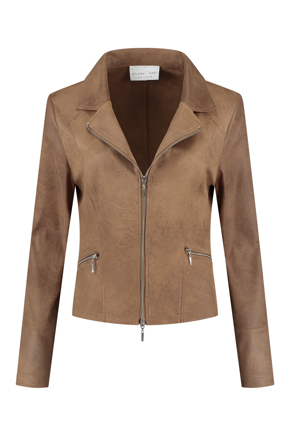 Blazer Zipper Biker Camel 7288