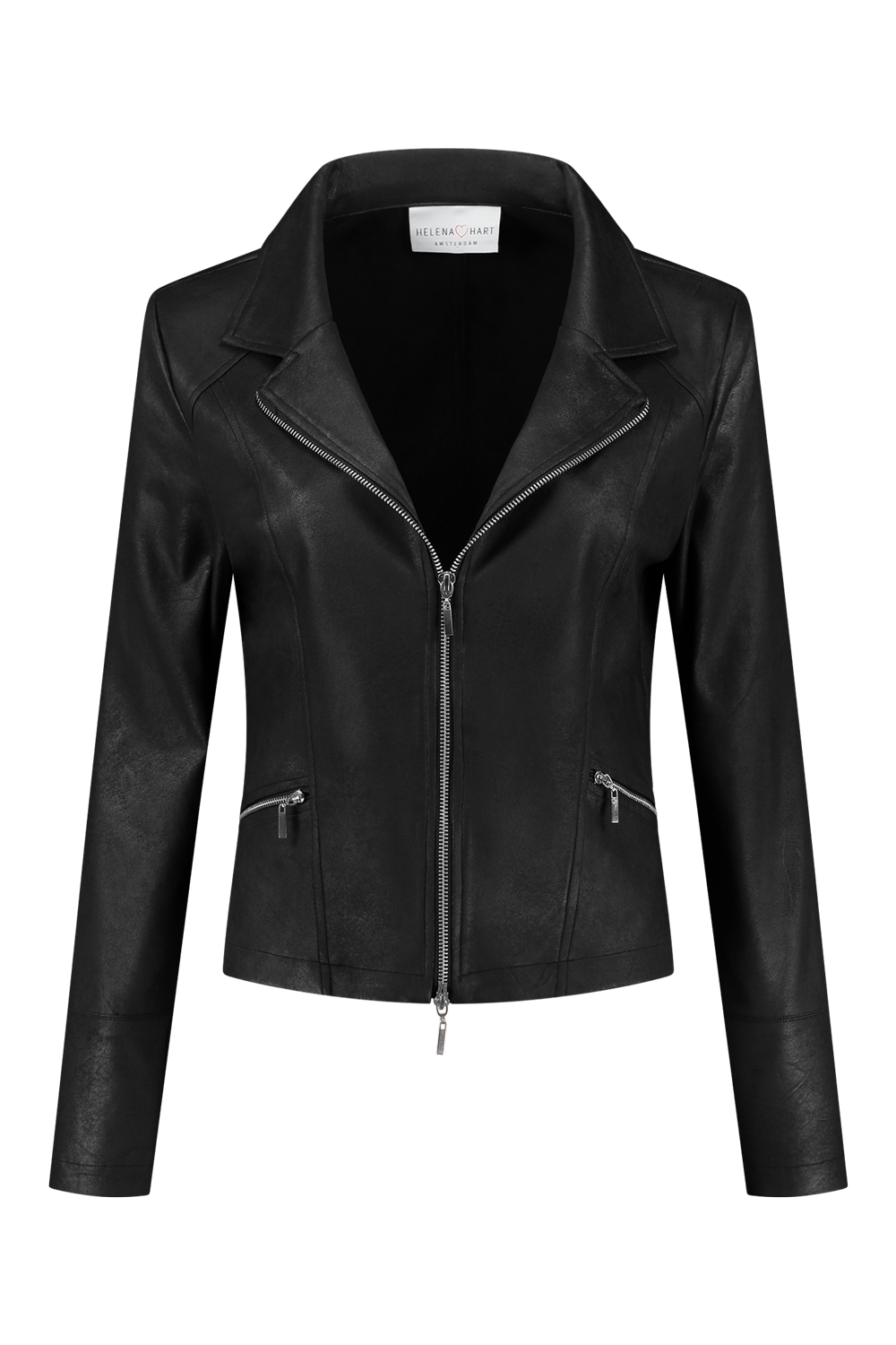 Blazer Zipper Biker Zwart 7288