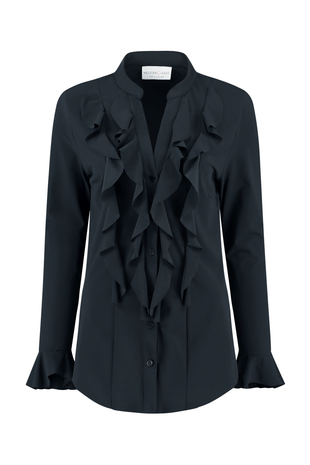 Blouse Volant Marine 7258