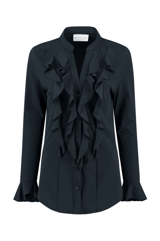 Blouse Volant Marine 7258 Blouse Volant Marine 7258