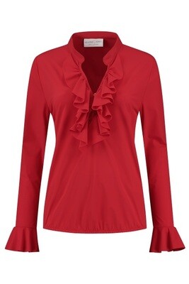 Blouse Ruche Rood
