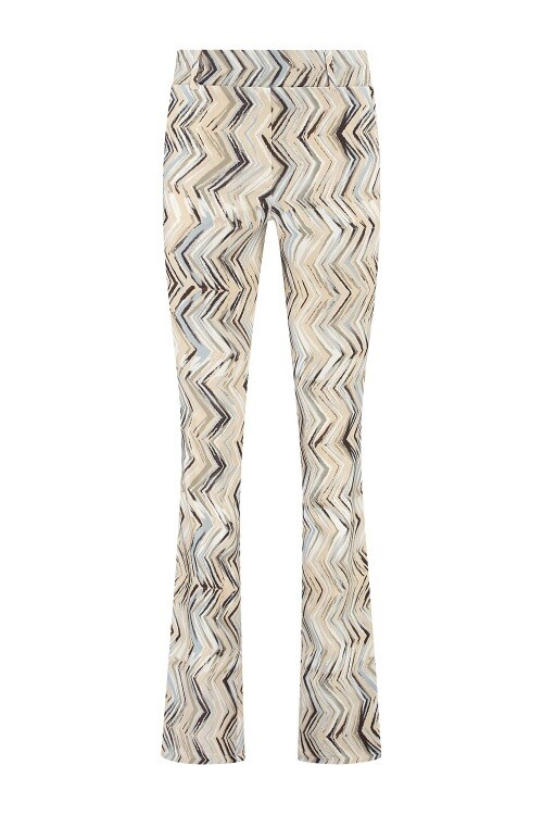 Broek Flair print Okta Sand 7308