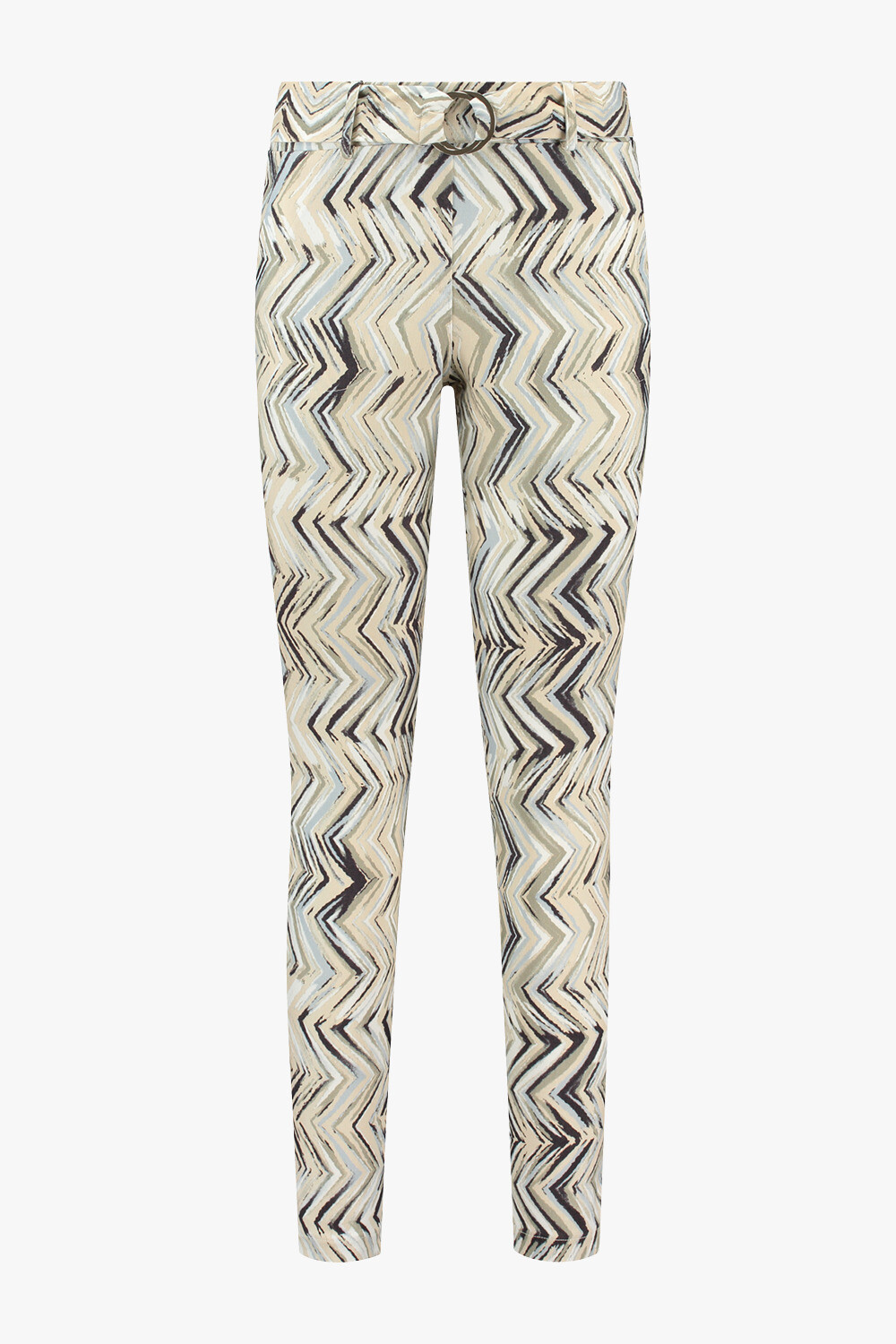 Broek chino Print Okta Sand 7306