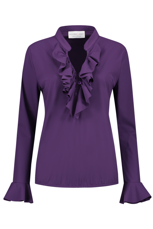 Blouse Ruche Paars 7257 Blouse Ruche Paars 7257