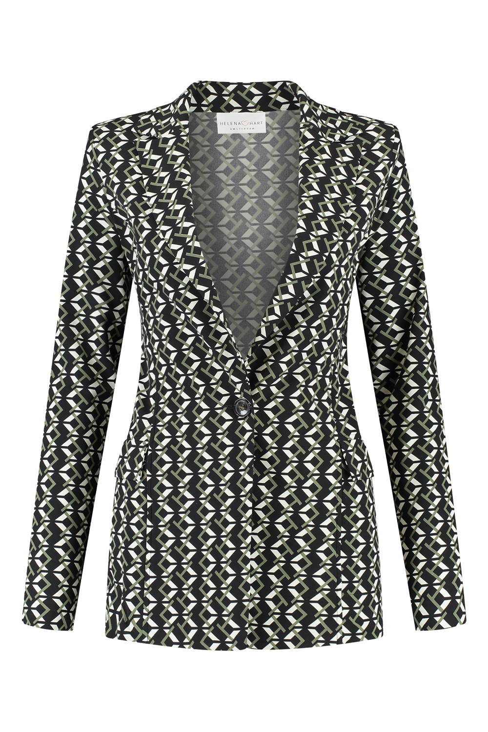 Blazer Jake Printo Mis Olijf  7429