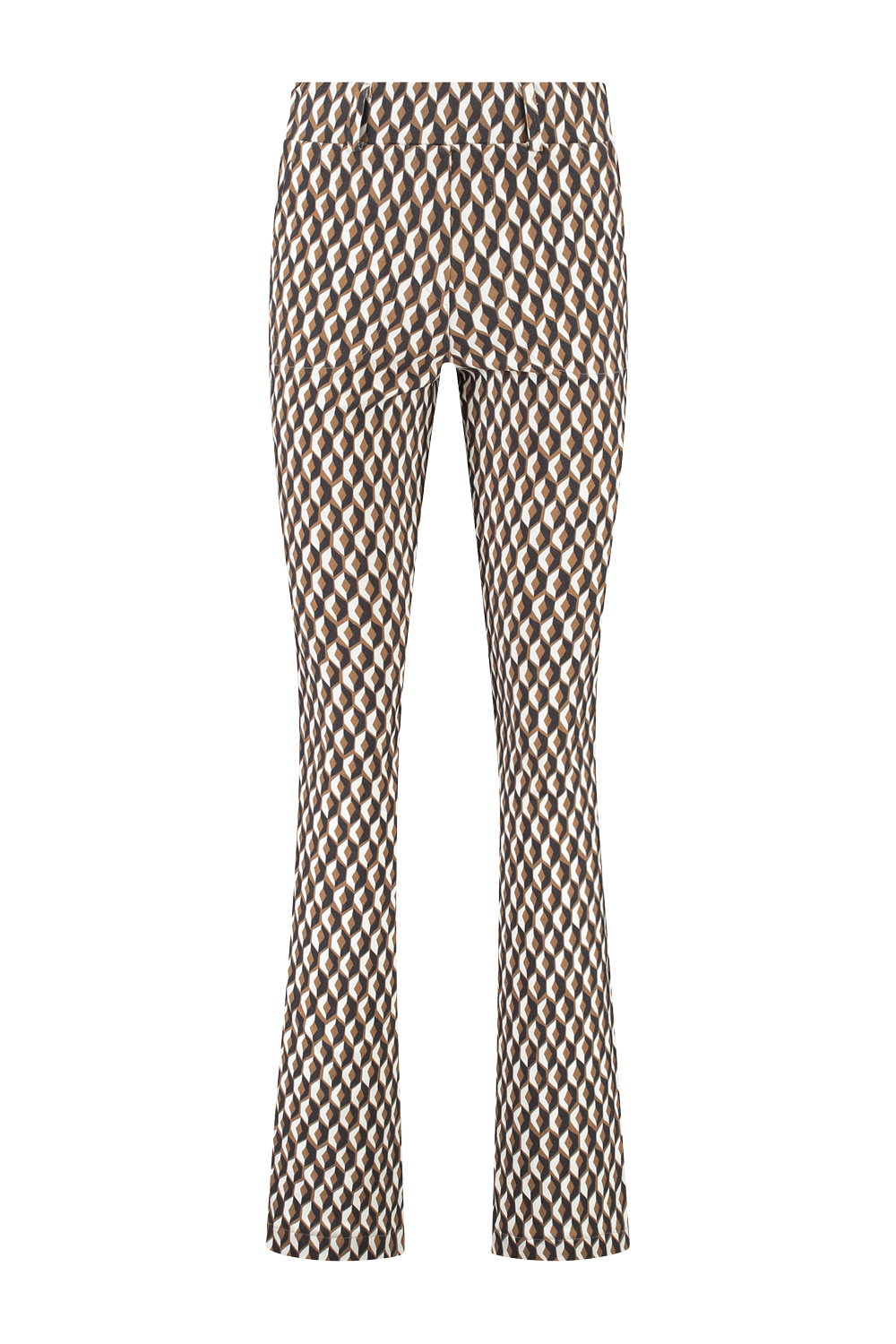 Broek Flair Print Grafic Camel 7308