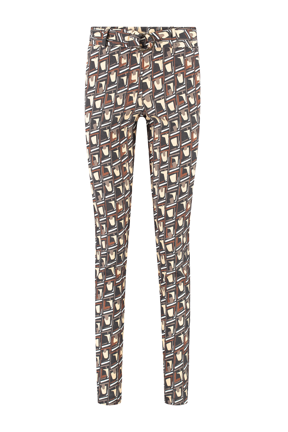 Broek chino Print Flex Zwart 7306