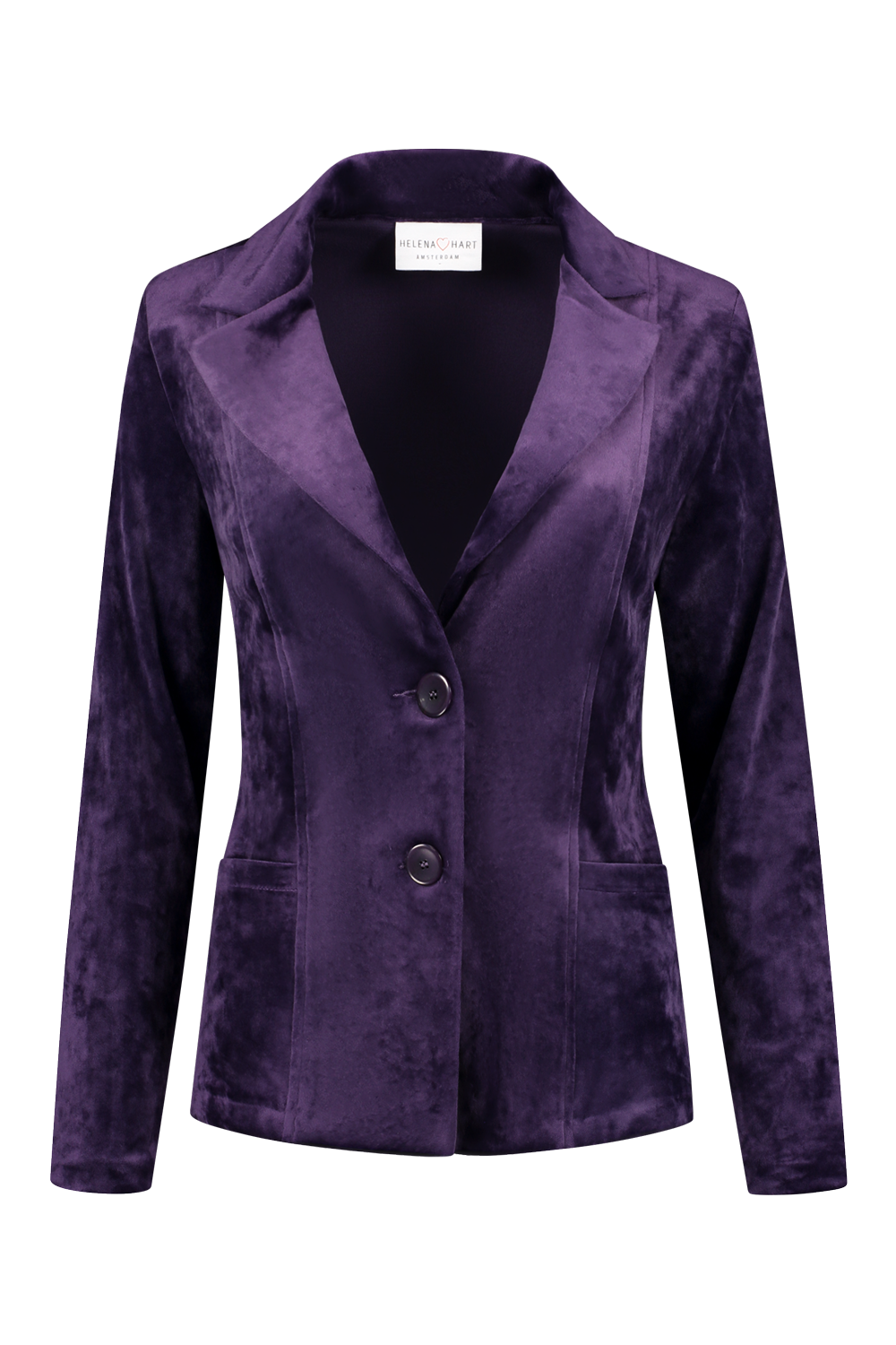 Blazer Velours kort Uni Paars 7424
