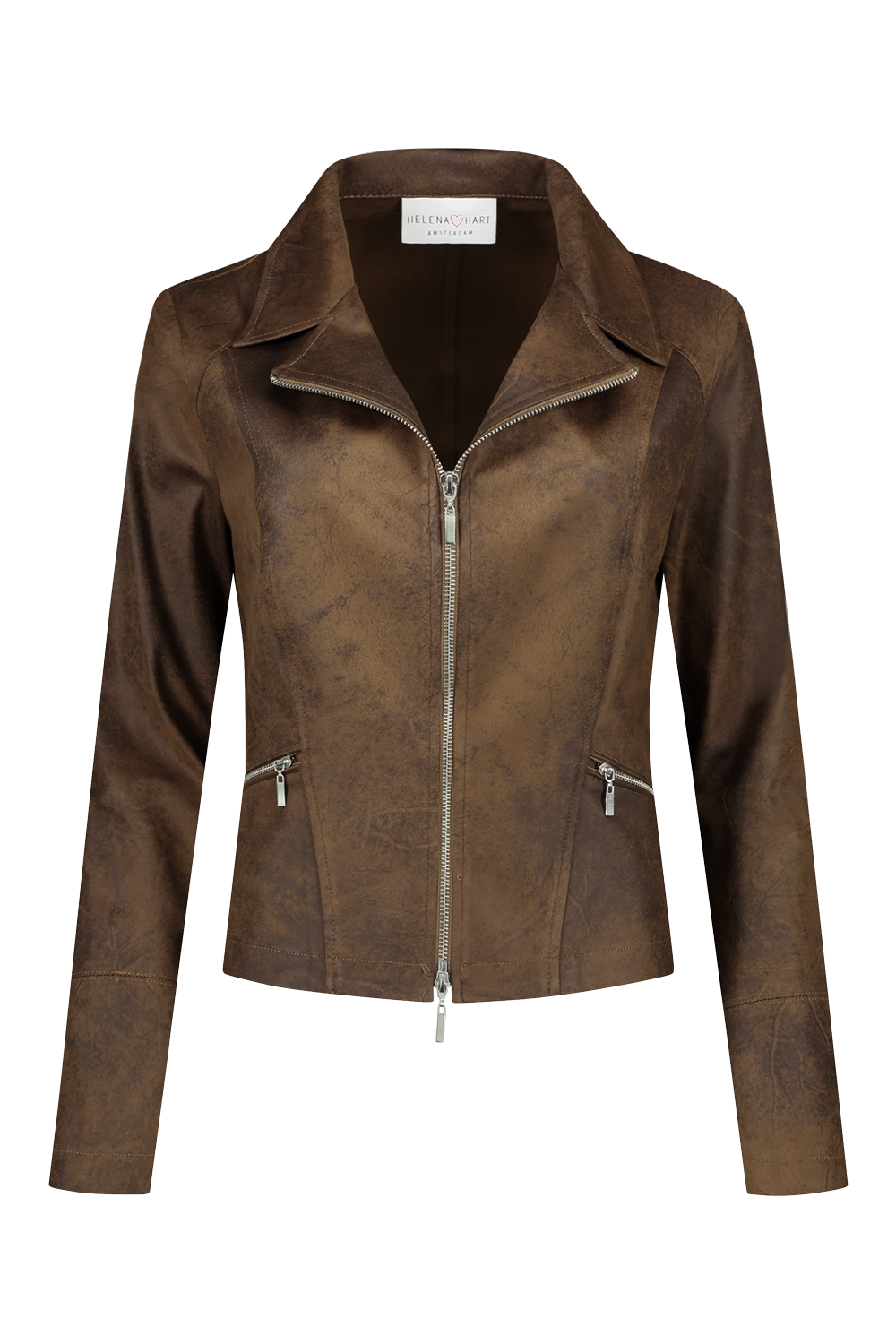 Blazer Zipper Biker Mocca 7288