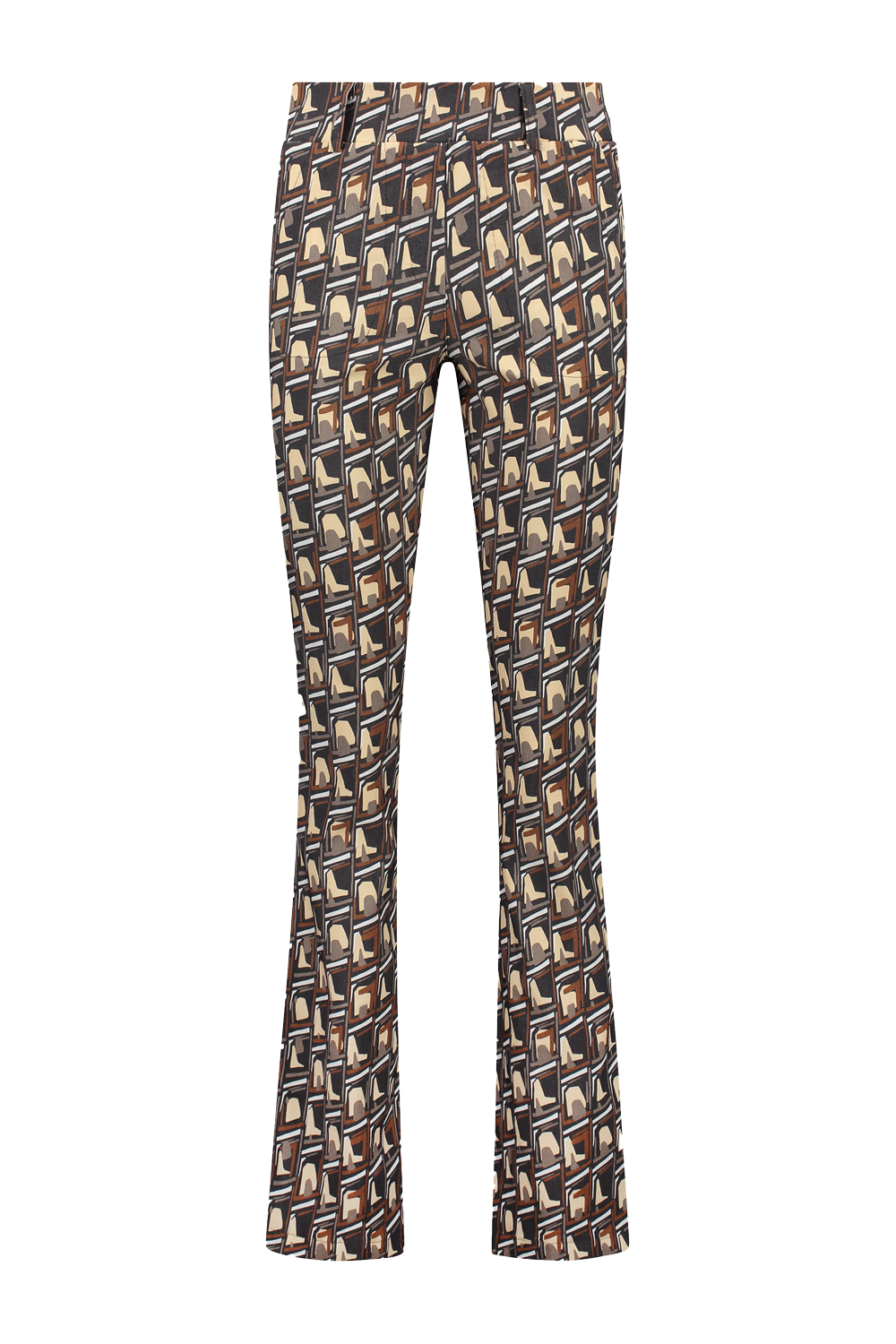 Broek Flair Print Flex Zwart 7308