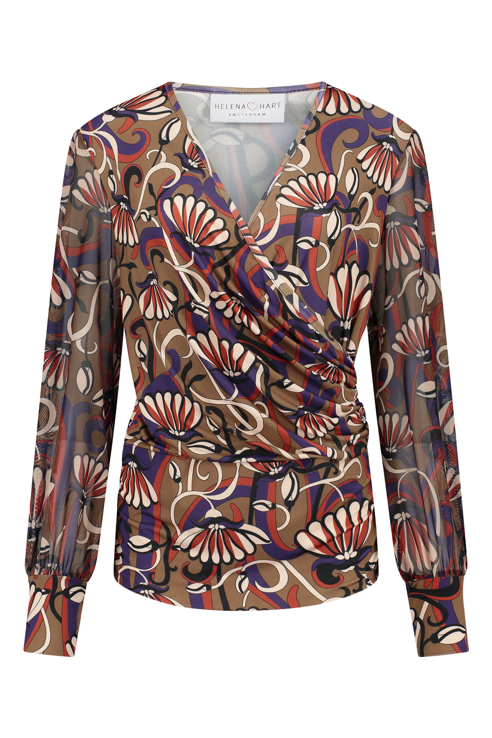 Overslag Top Silky Jen Paars 7458